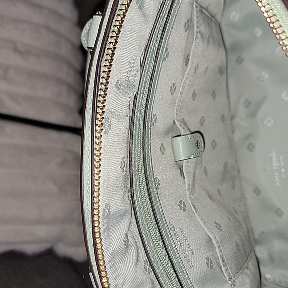 NWT Kate Spade Sylvia Large Dome Satchel in a light pistachio green - Picture 10 of 12